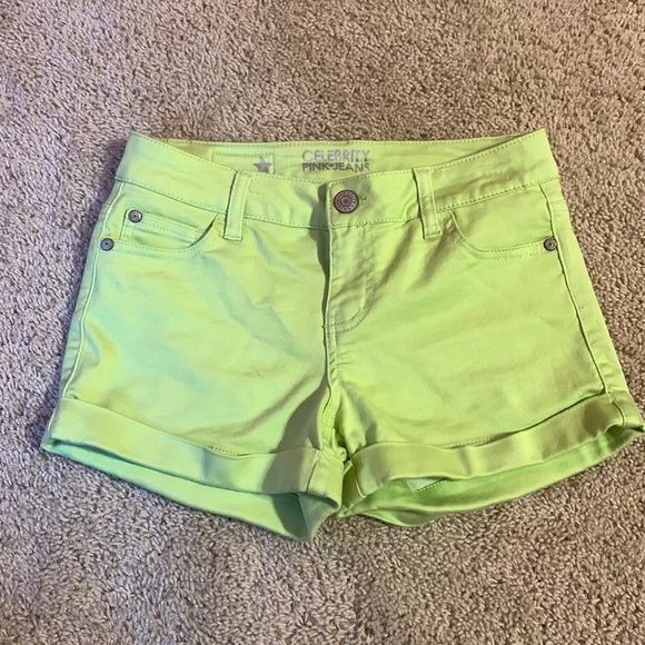 Celebrity Pink Pants - Junior’s Pale Green Summer Shorts